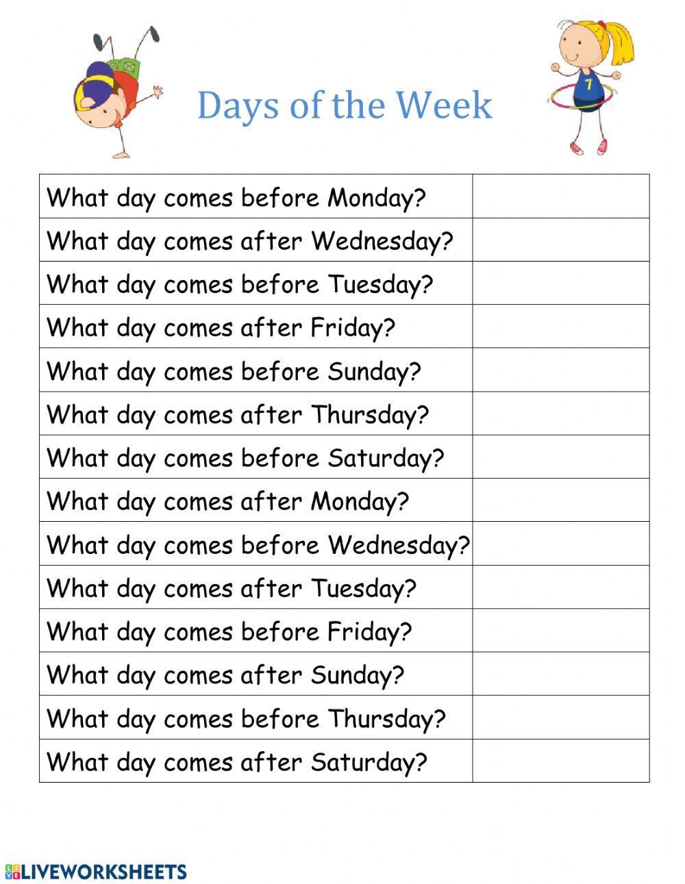 Days of the Week