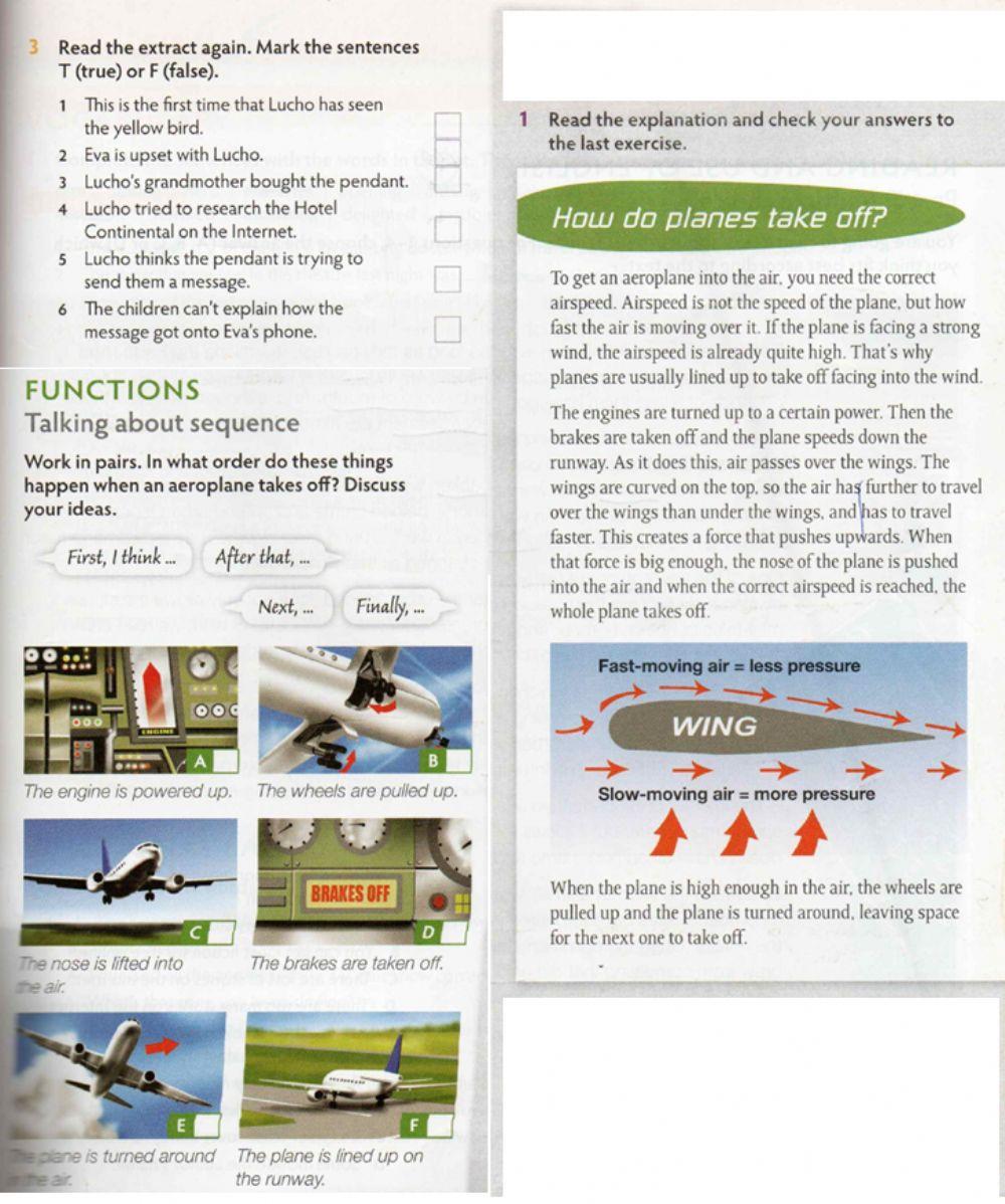 How do planes take off worksheet live worksheets