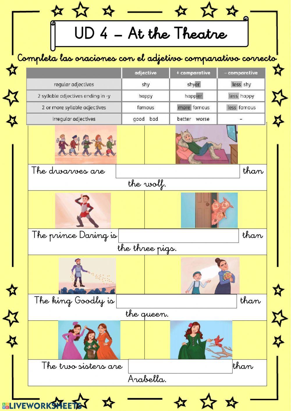 At the Theatre - 6º UD 4 - Fichas 4