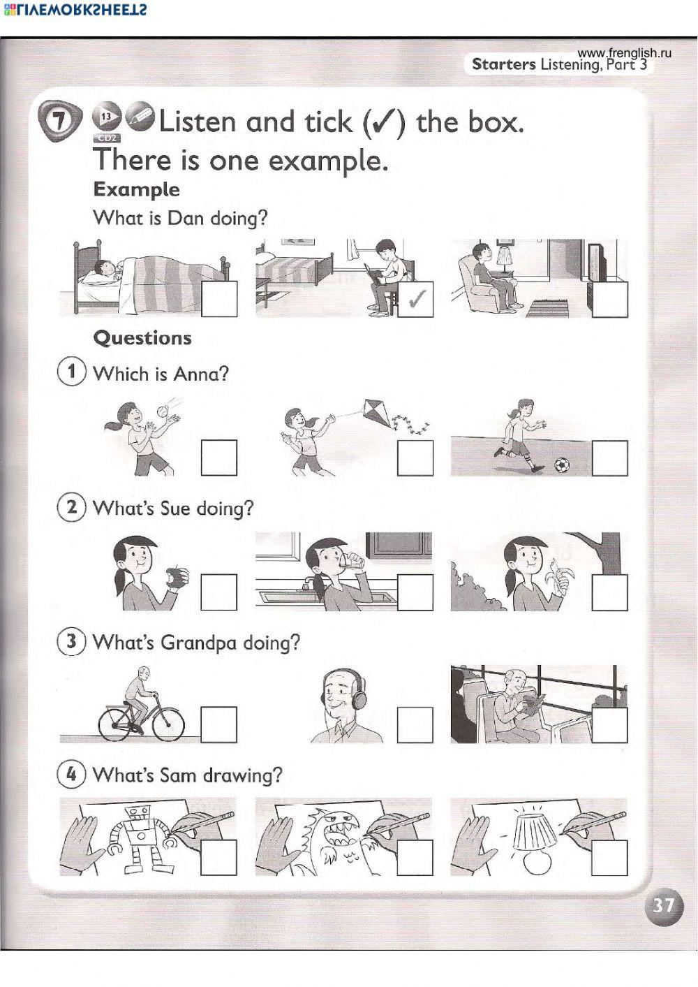 Verbs in present continuous