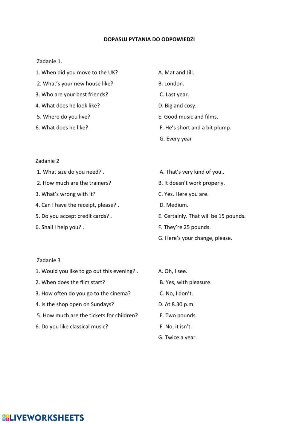 Questions and answers