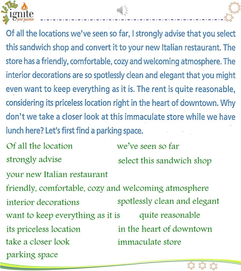 TOEIC (Speaking - Read a Text Aloud) - P1 with recording