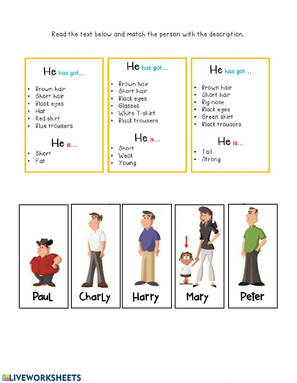 Reading Physical apperance