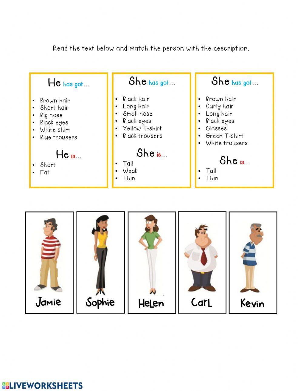 Reading Physical apperance