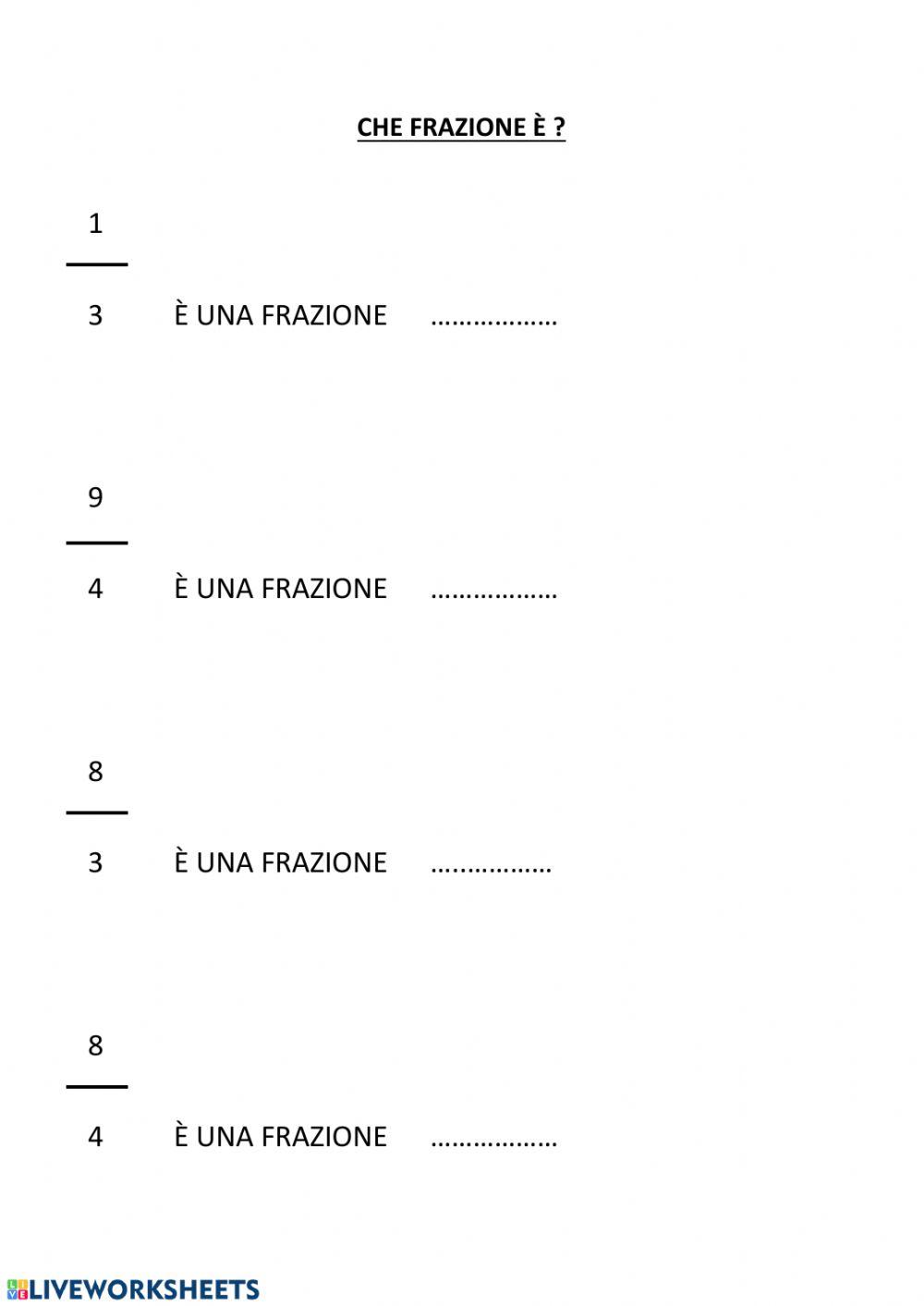 La frazione La frazione