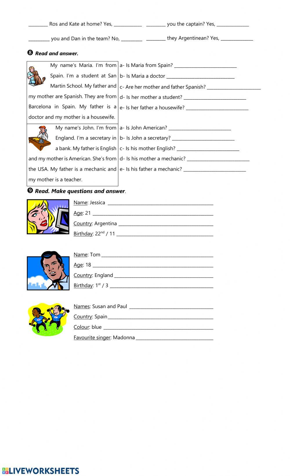 Persona Pronouns - to be