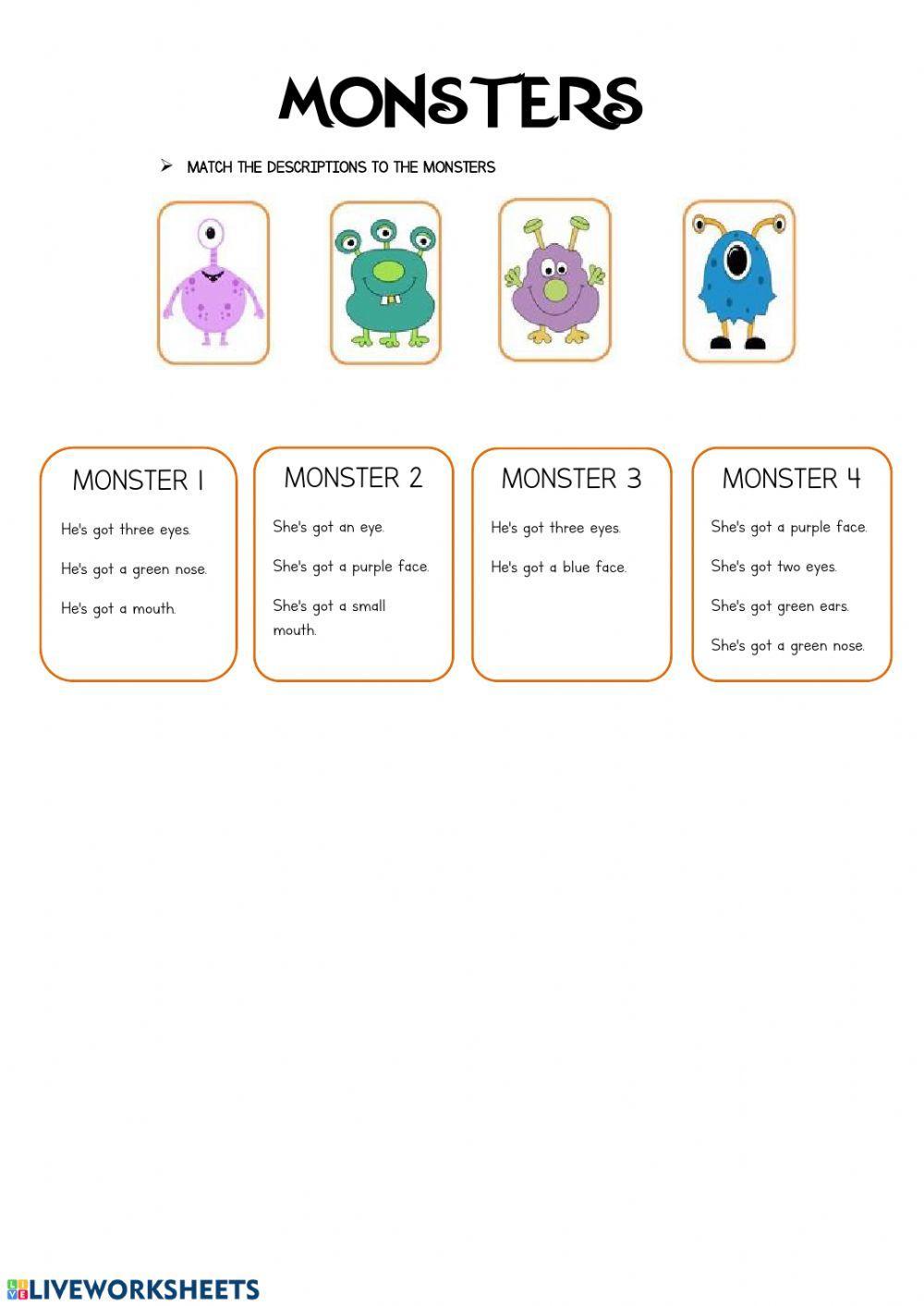 Monsters description