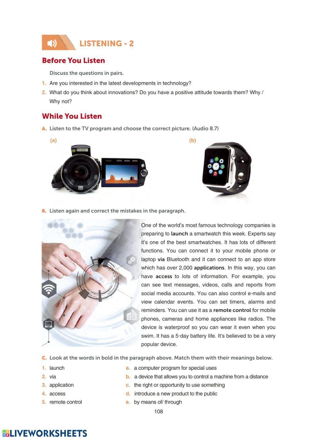 Grade 10 Theme 8 Digital Era SB Page 108