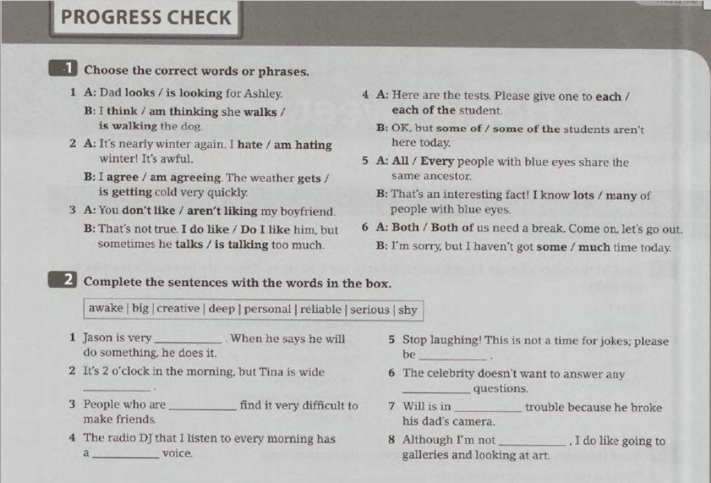Unit 7 Progress Test A Answers - Progress test activity | Live Worksheets