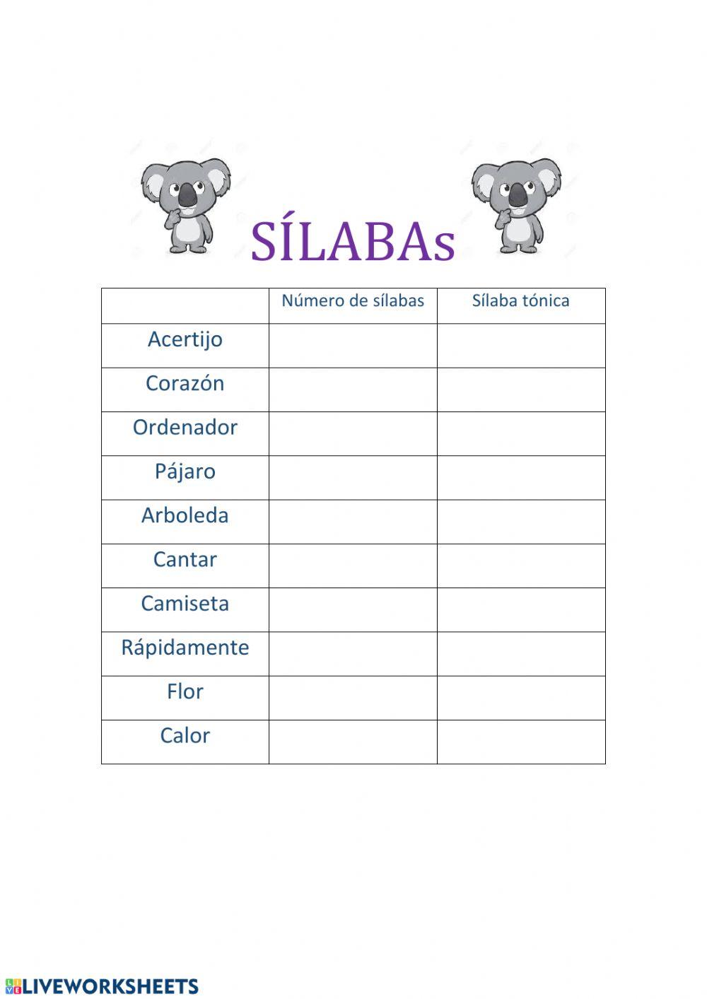 Sílabas