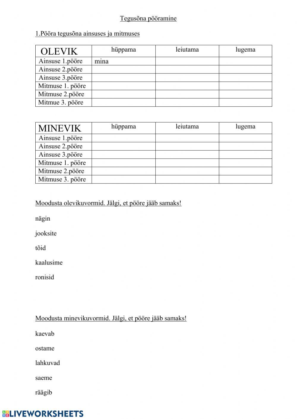 Tegusõna pööramine