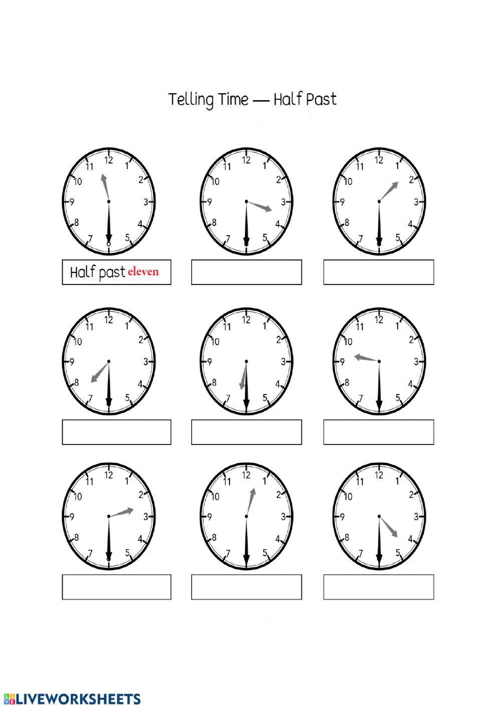Time: half past