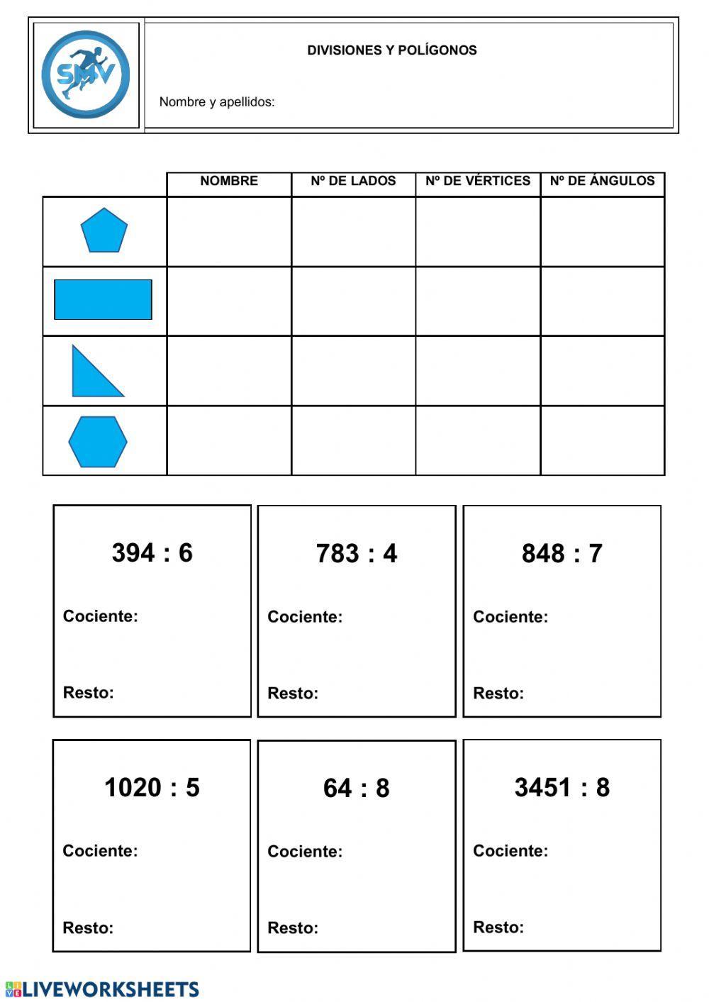 Divisiones y Polígonos