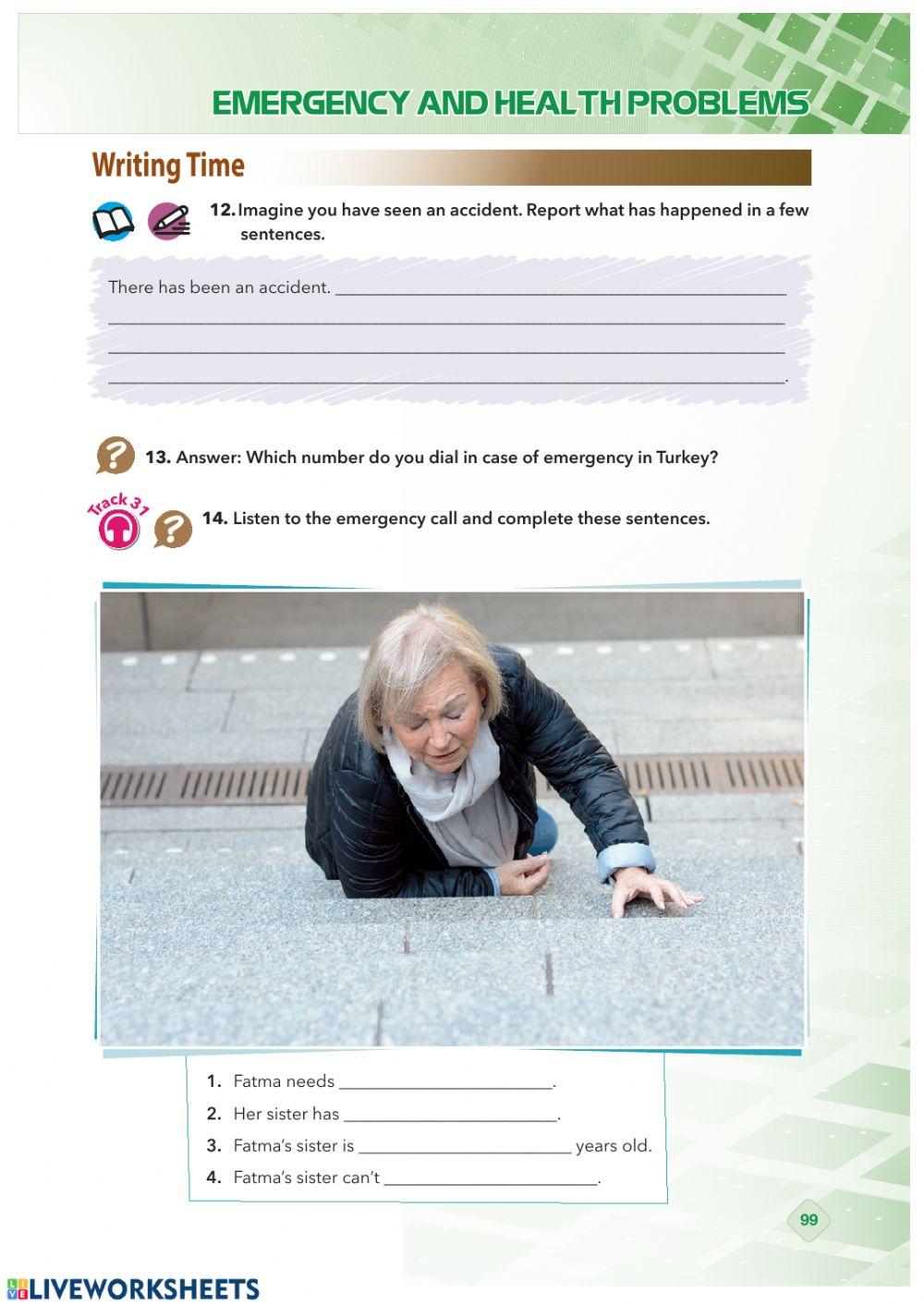 Grade 9 Theme 8 Emergency and Health Problems SB Page 99-100