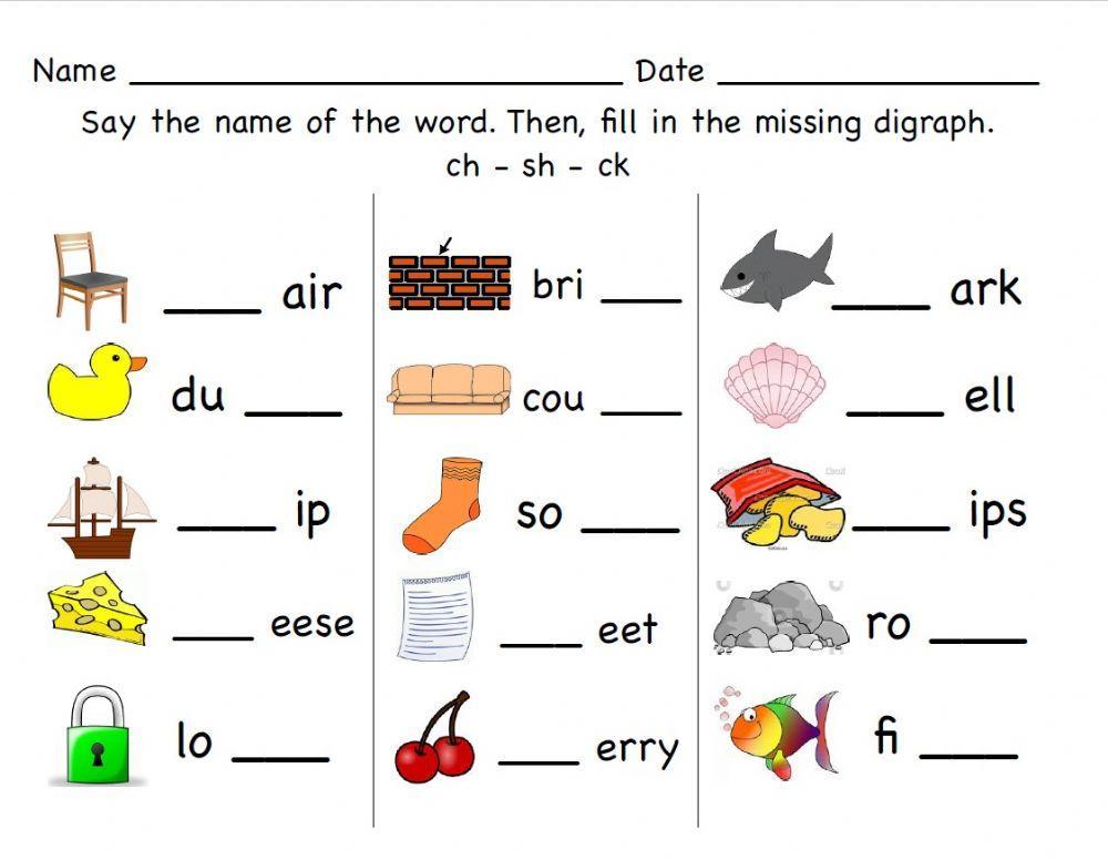 Digraphs Activity