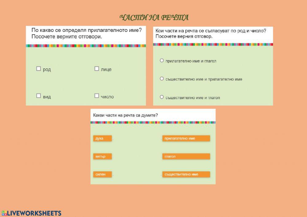 Части на речта