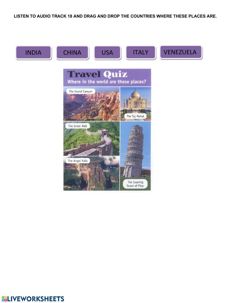 Travel quiz