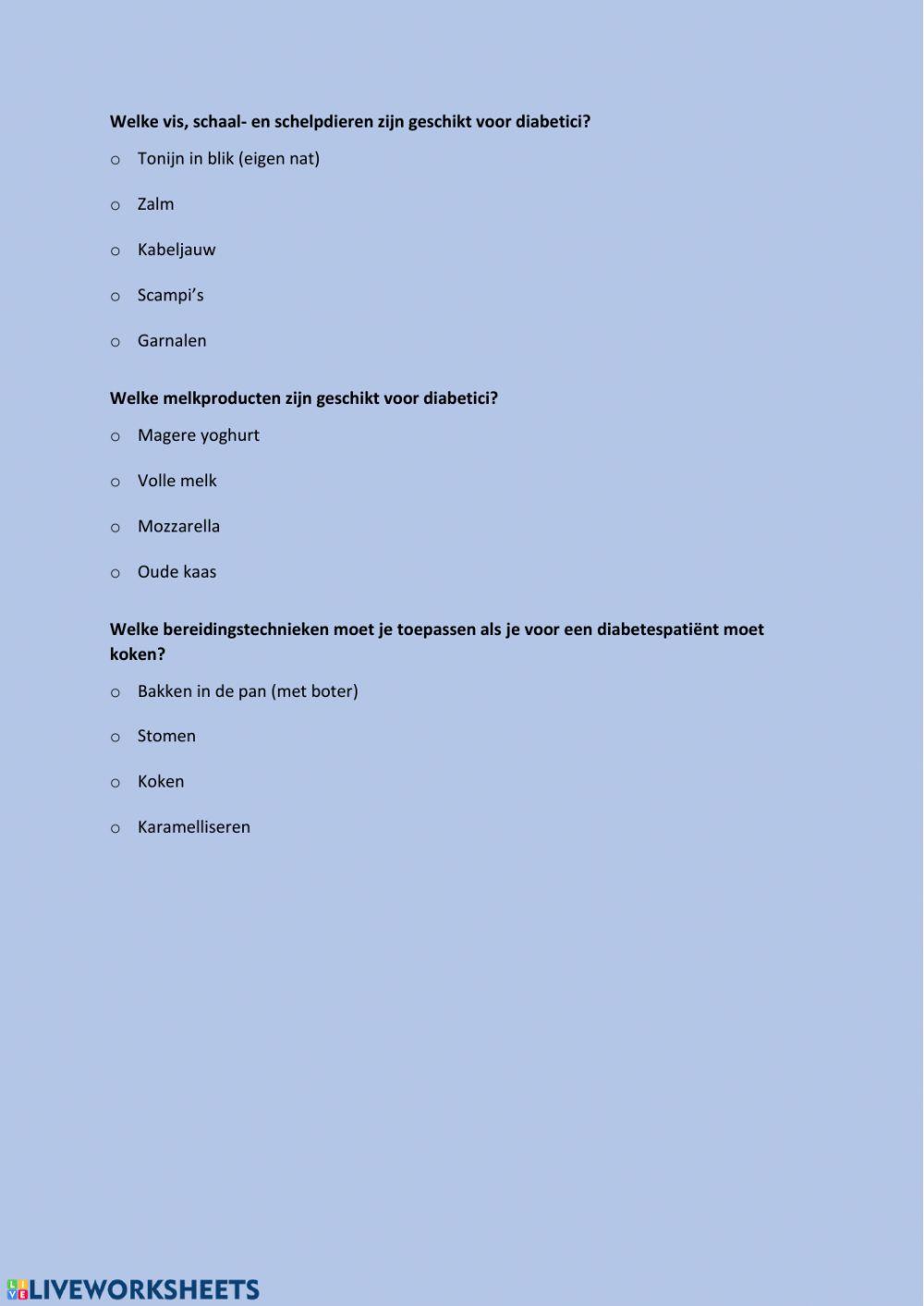 Voeding bij diabetes