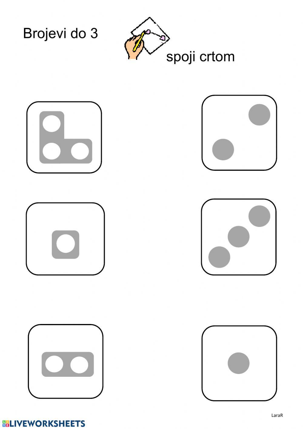 Brojevi do 3 worksheet | Live Worksheets