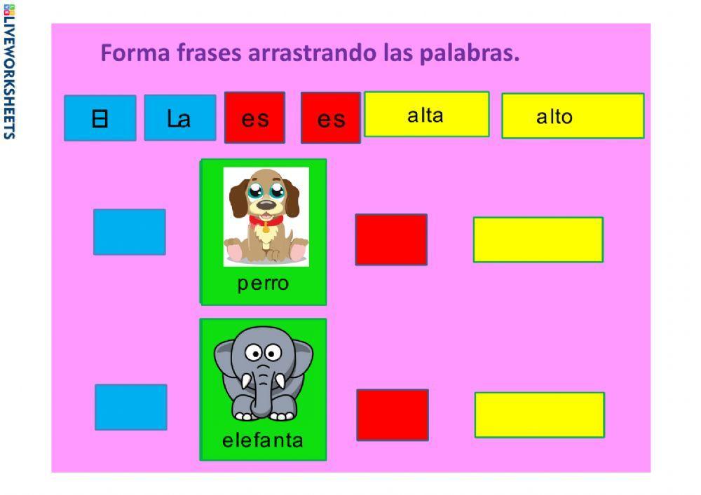 Animales genero y adjetivo