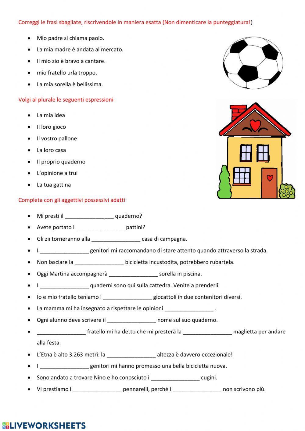 Gli aggettivi possessivi