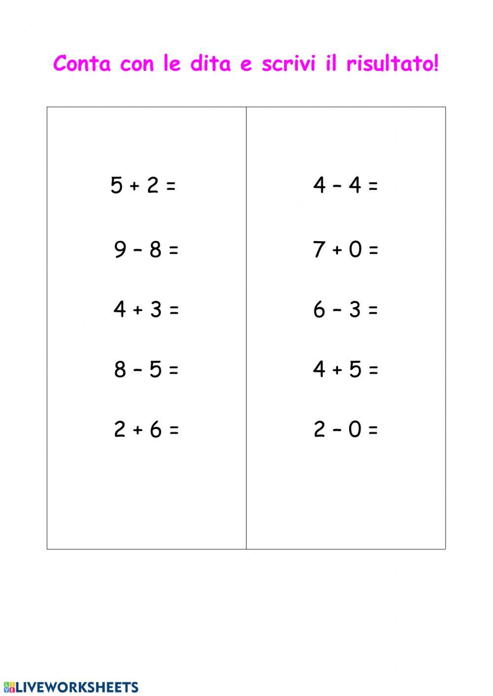 Operazioni entro il 9