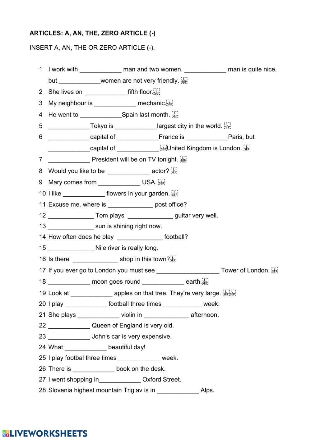 definite-and-indefinite-articles-exercise-live-worksheets