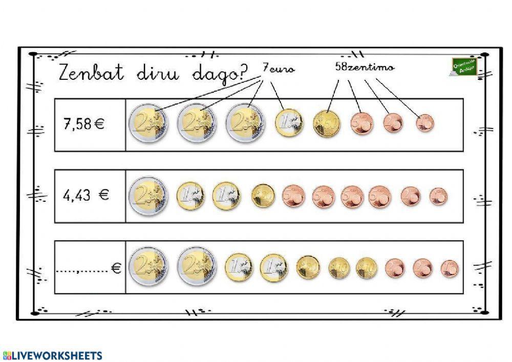 Euroak eta zentimoak