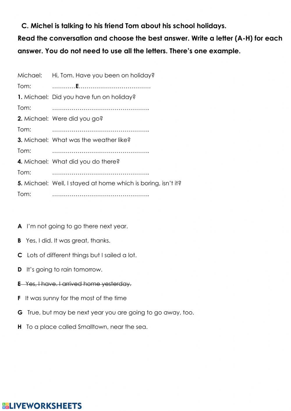 Welcome 2 unit 14 Exit test