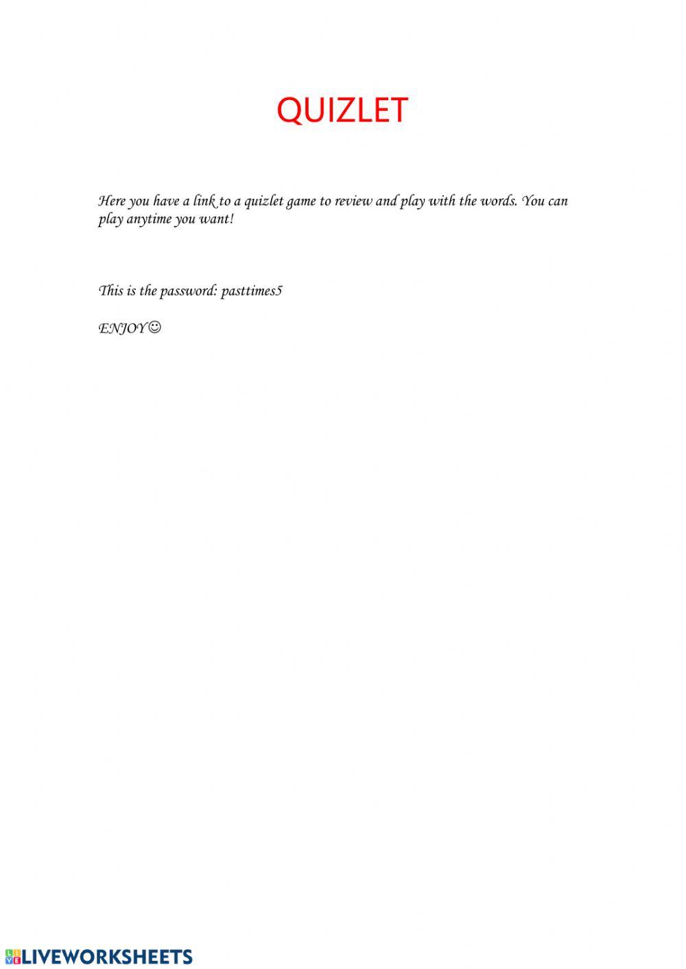 Vocabulary Unit 5 Quizlet