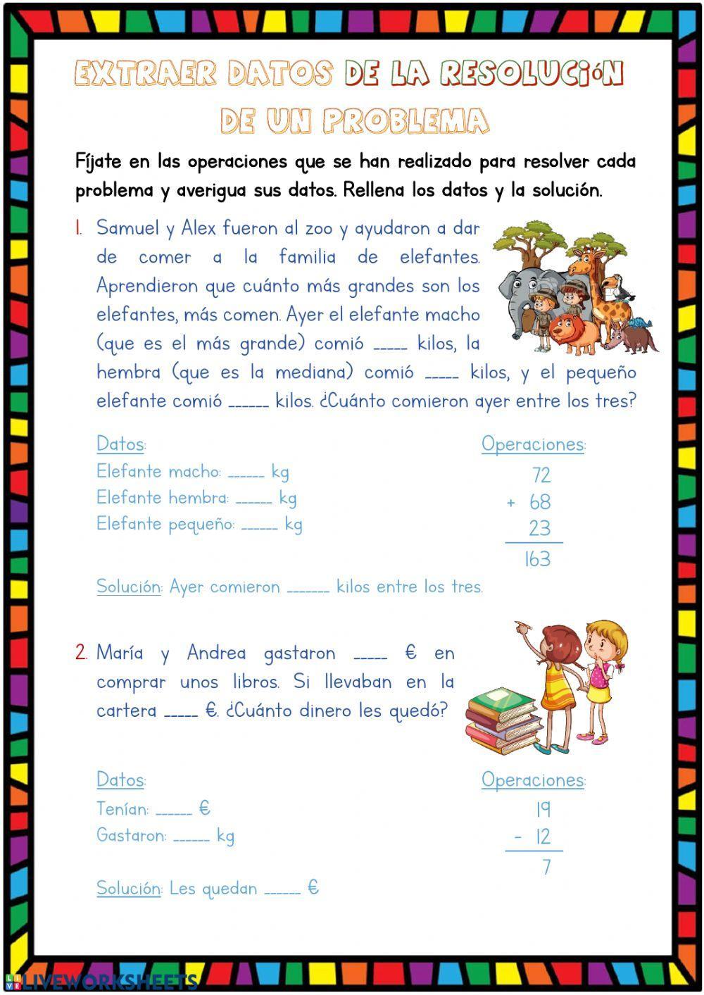 Extraer datos de la resolución de problemas