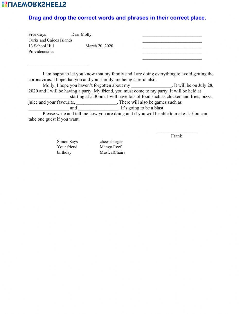 Invitation Letter - Birthday Party