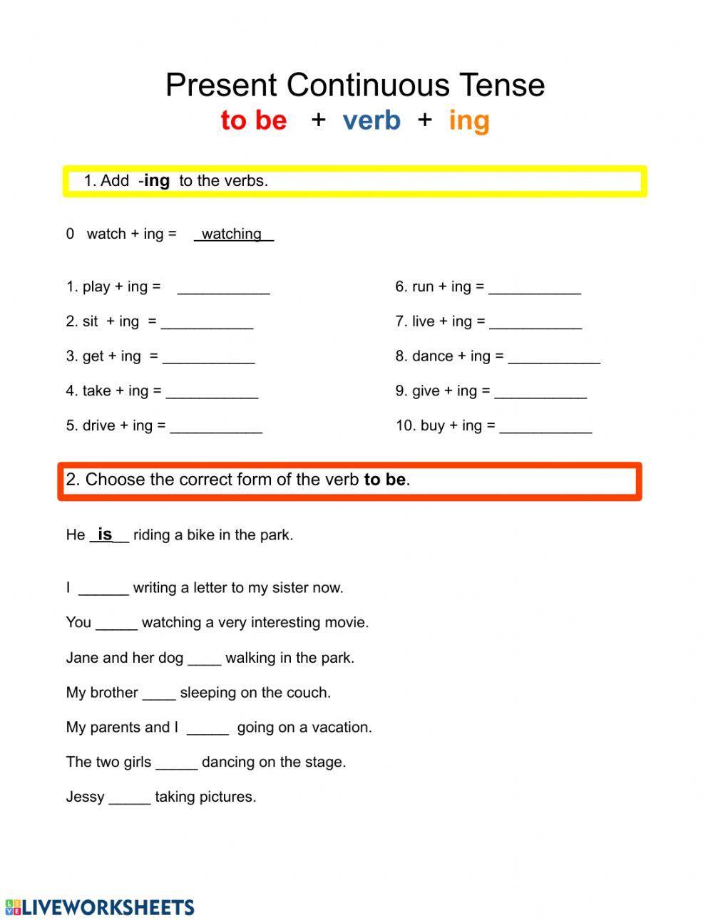 Present Continuous Tense Present Continuous Tense