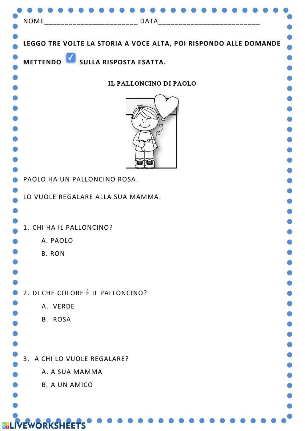 Il palloncino di Paolo