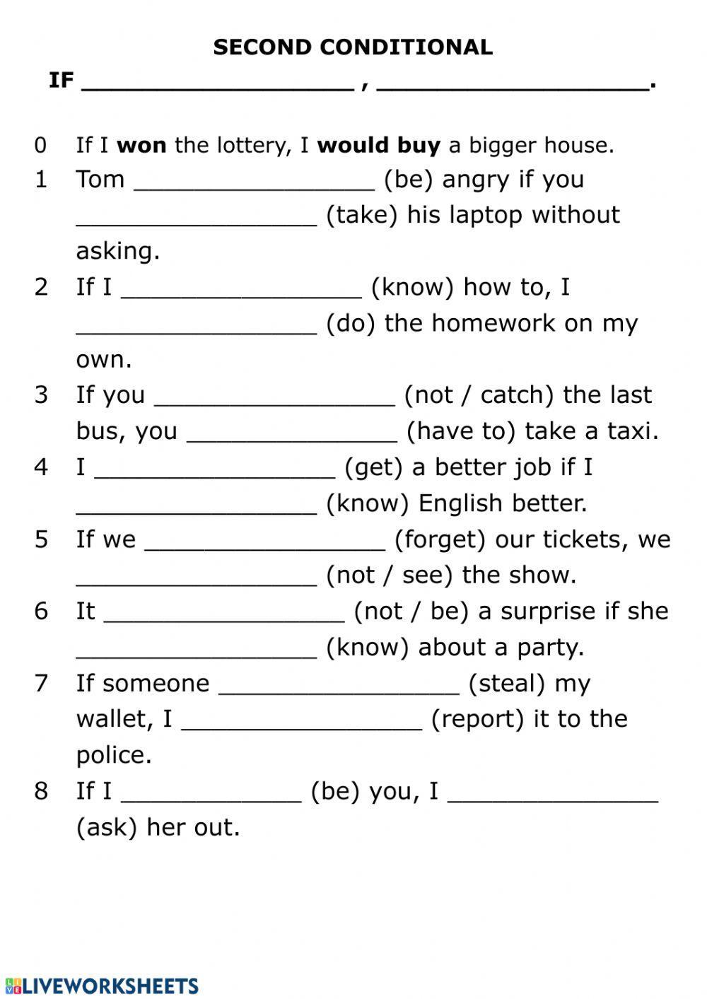Revision - CONDITIONALS Revision - CONDITIONALS