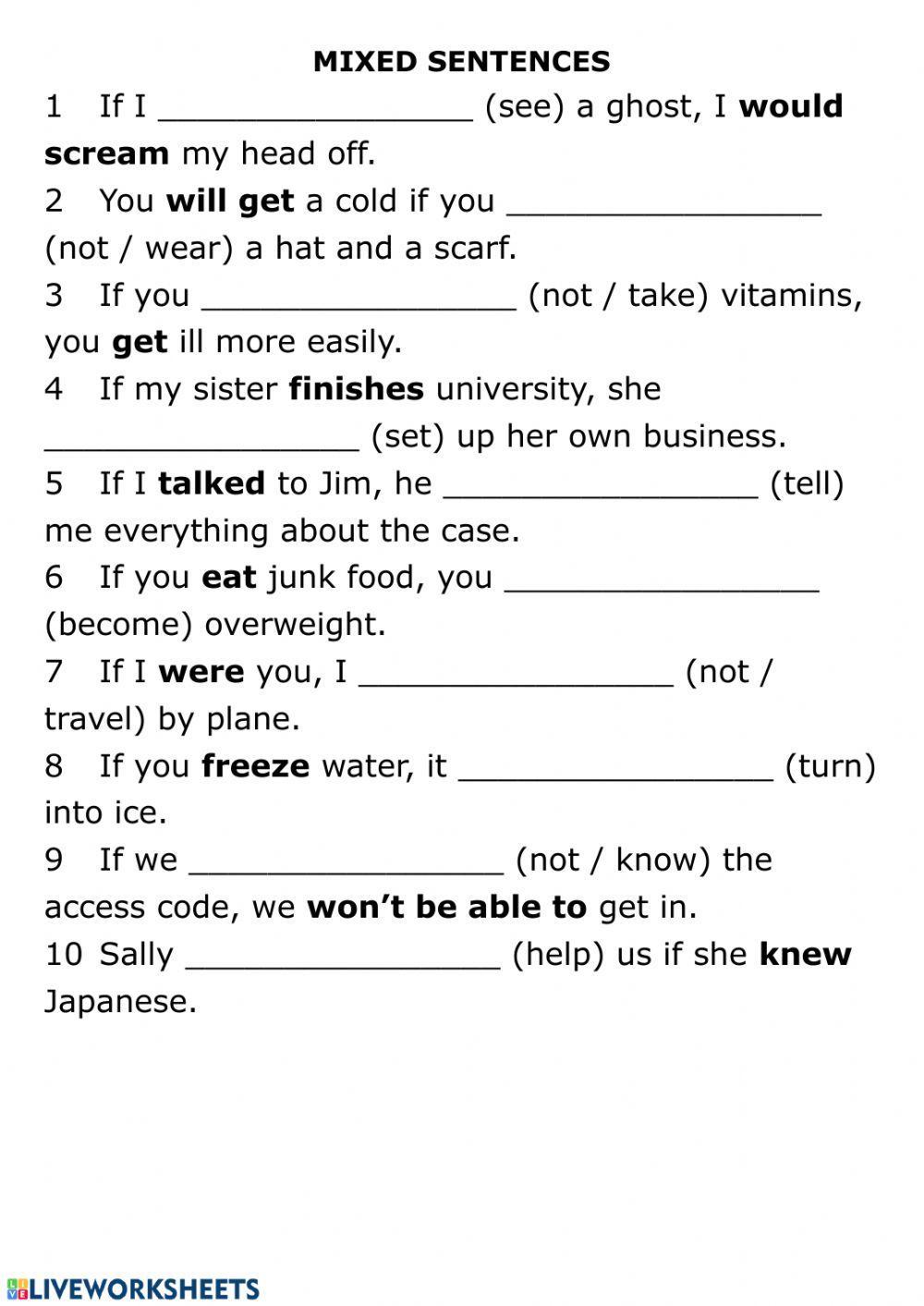 Revision - CONDITIONALS