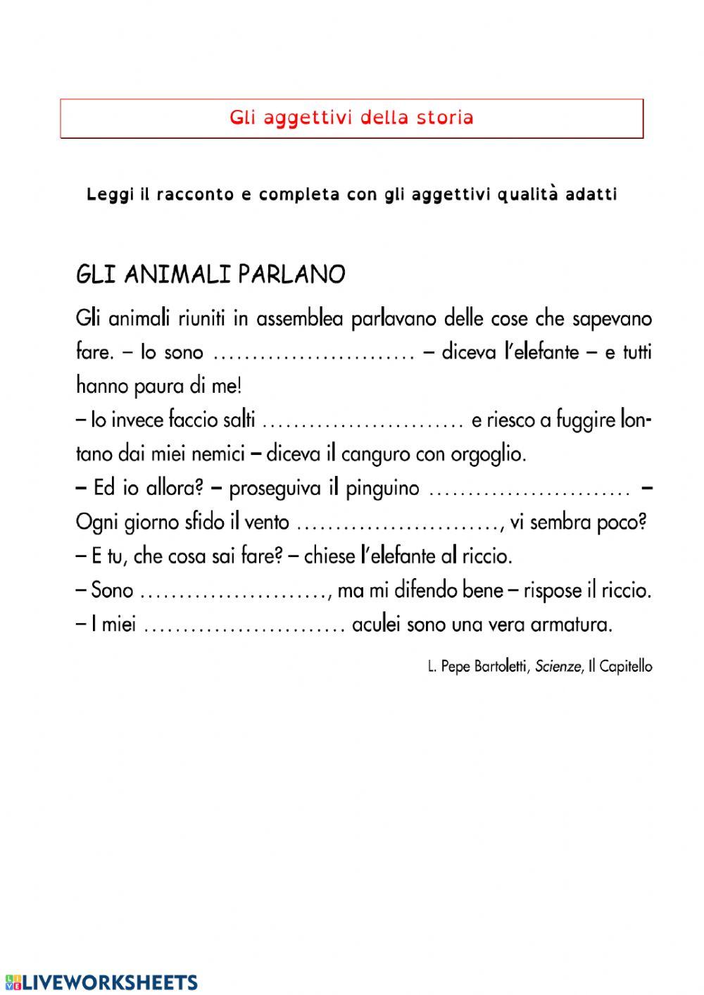 Gli aggettivi della storia