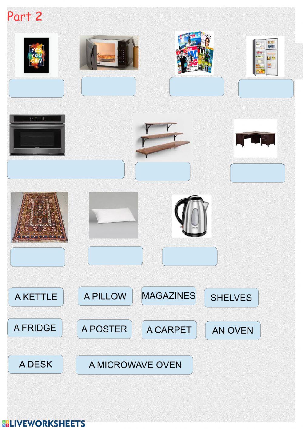 objects of the house- Pictionary