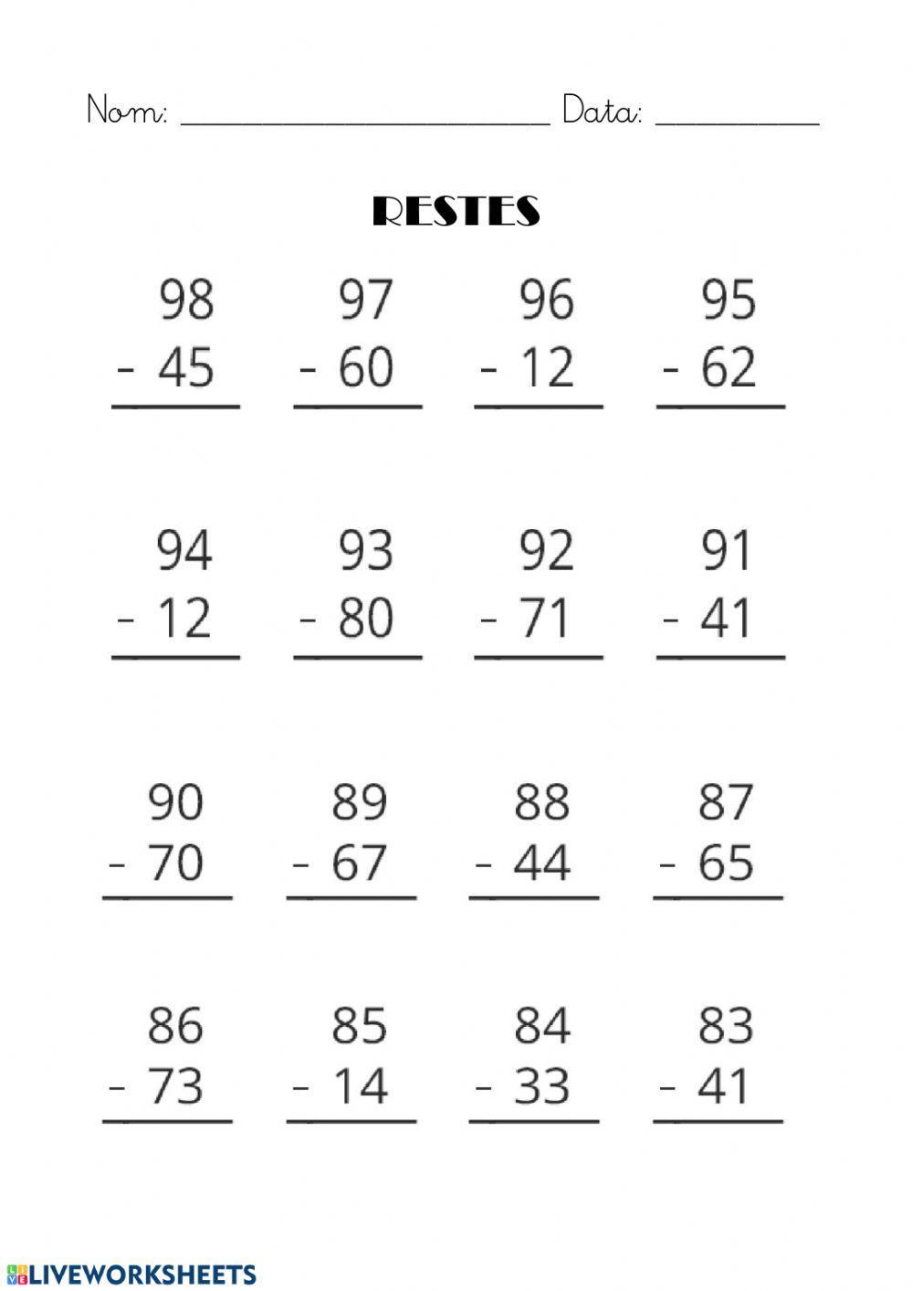 RESTES SENSE PORTAR 1r RESTES SENSE PORTAR 1r
