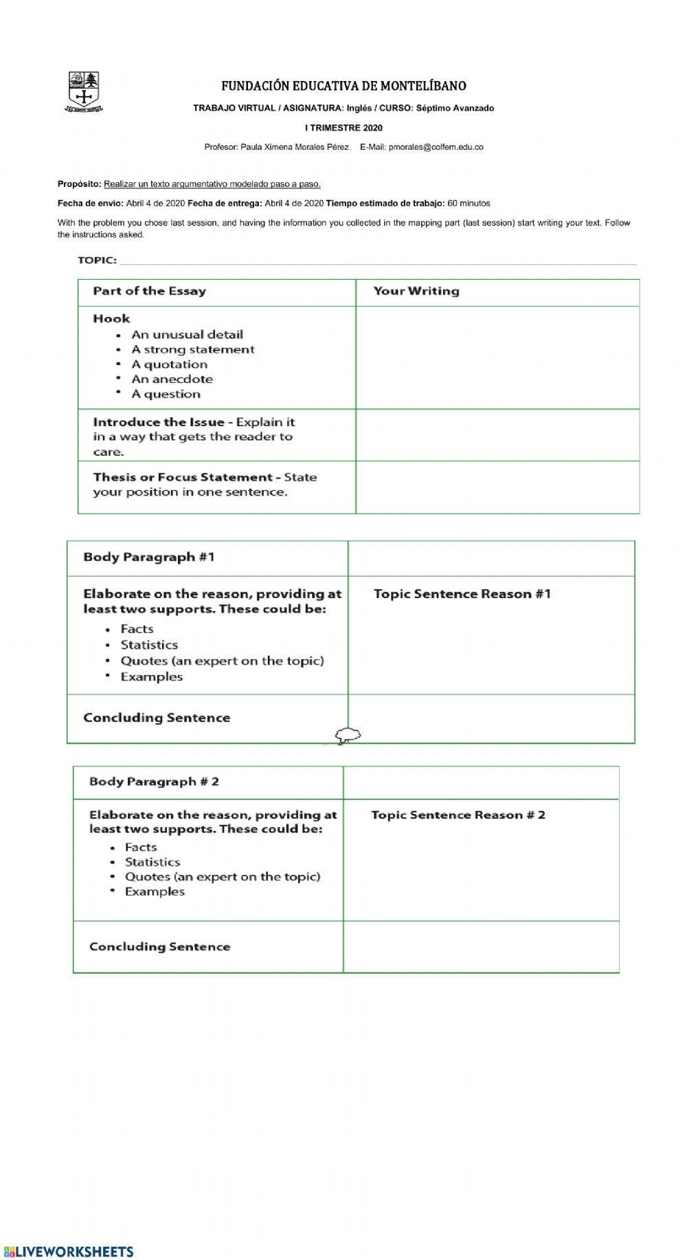 Argumentative Text Writing