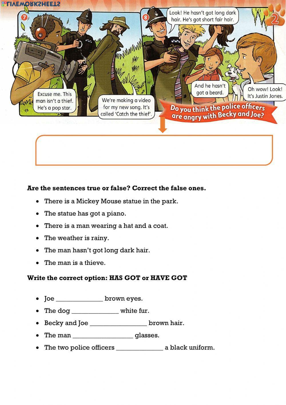 HAVE GOT for physical apppareance