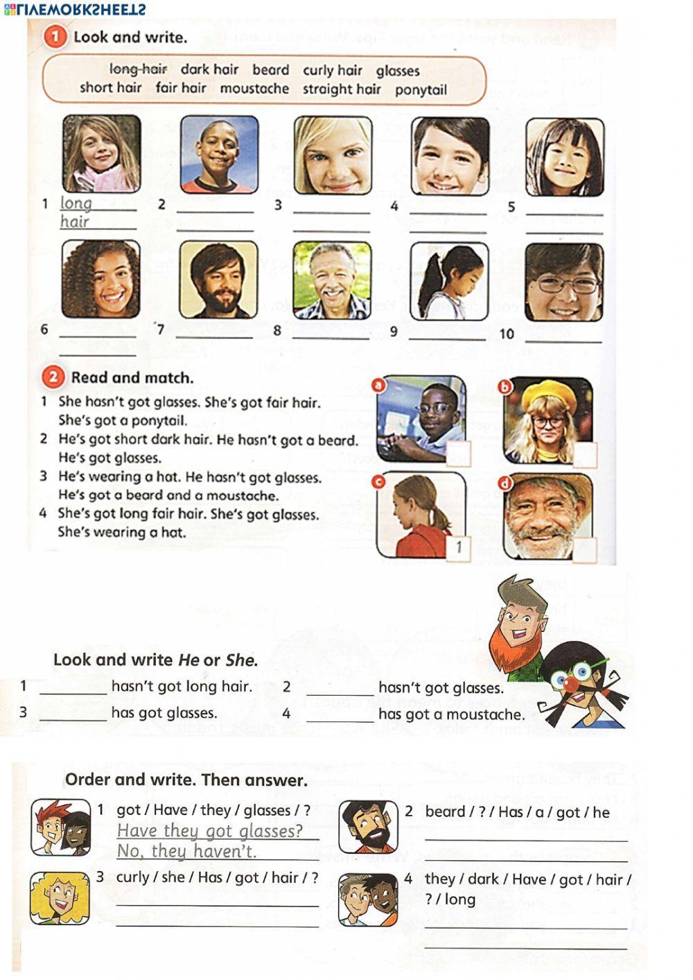 HAVE GOT for physical apppareance