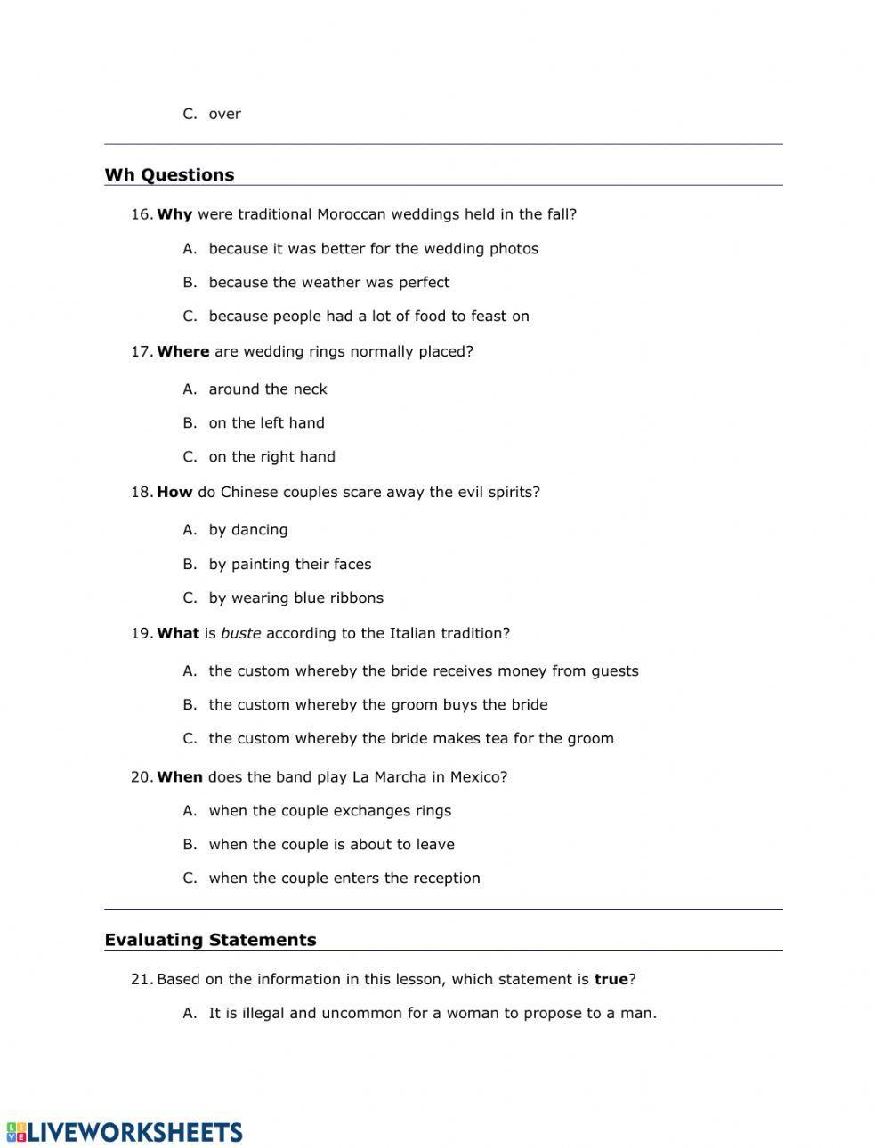 Marriage Customs around the World