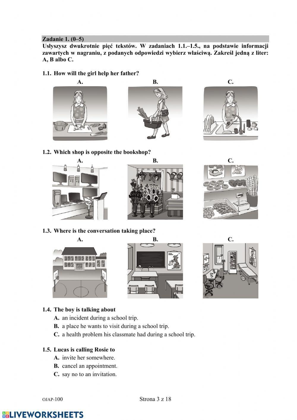 Egzamin ósmoklasusty próbny 2020