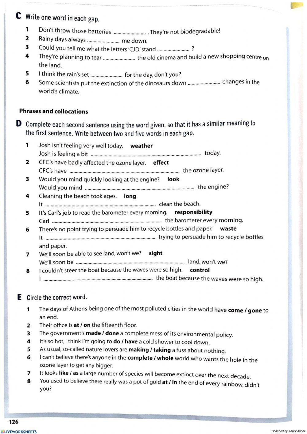 Destination b2 grammar worksheet live worksheets