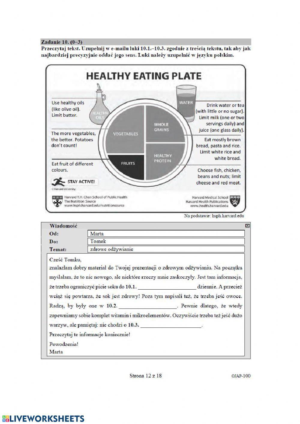Egzamin ósmoklasusty próbny 2020 cześć 2