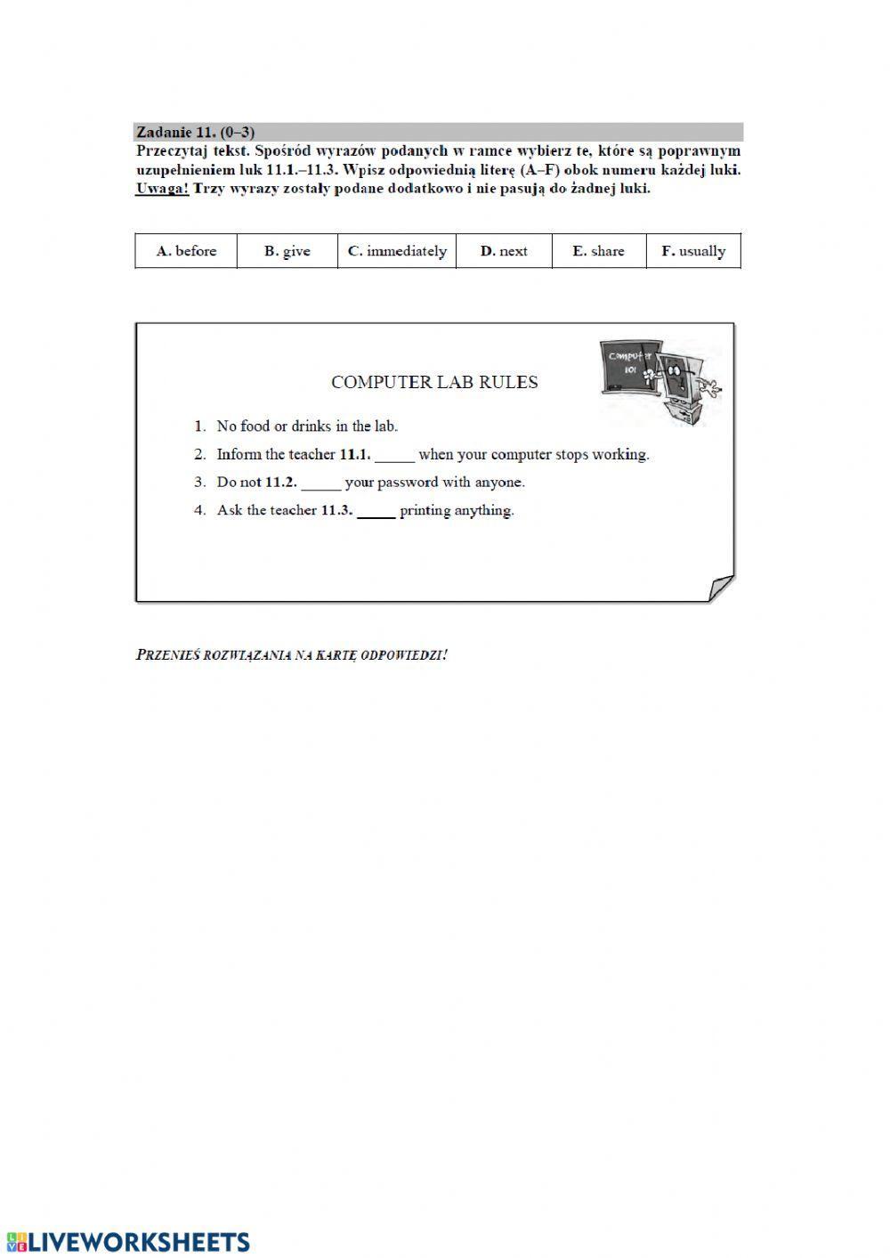 Egzamin ósmoklasusty próbny 2020 cześć 2
