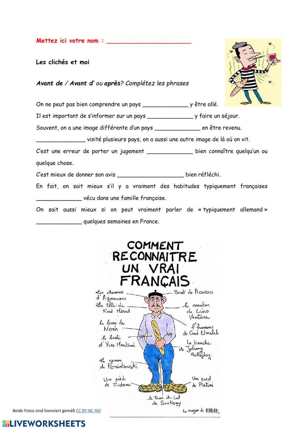 Les structures à l'infinitif