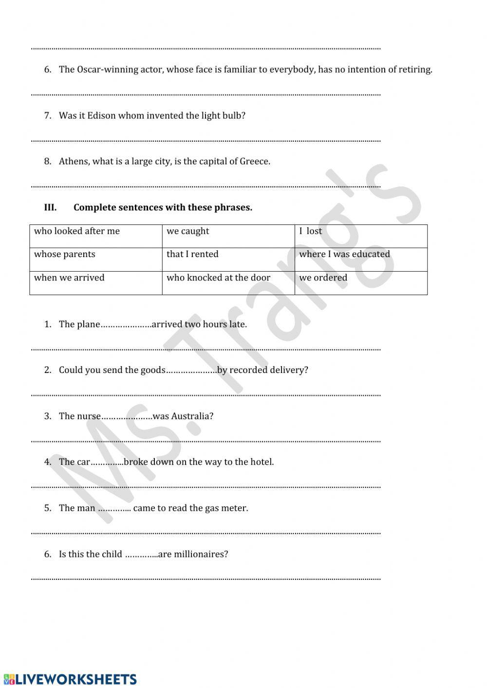 Solution inter unit 6D1