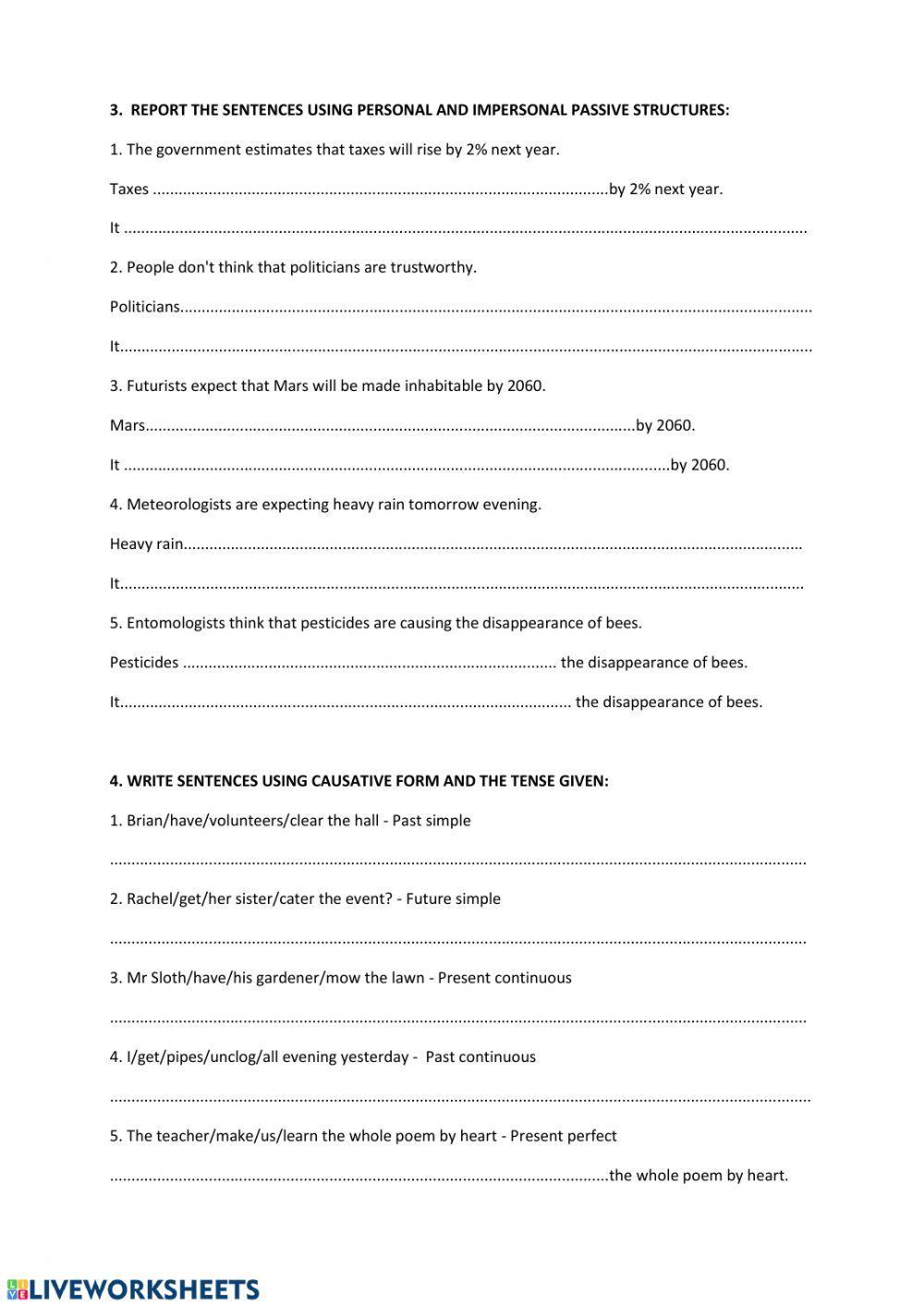 Passive and causative forms